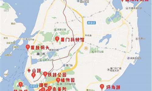 厦门景点分布,厦门景点分布图旅游地图